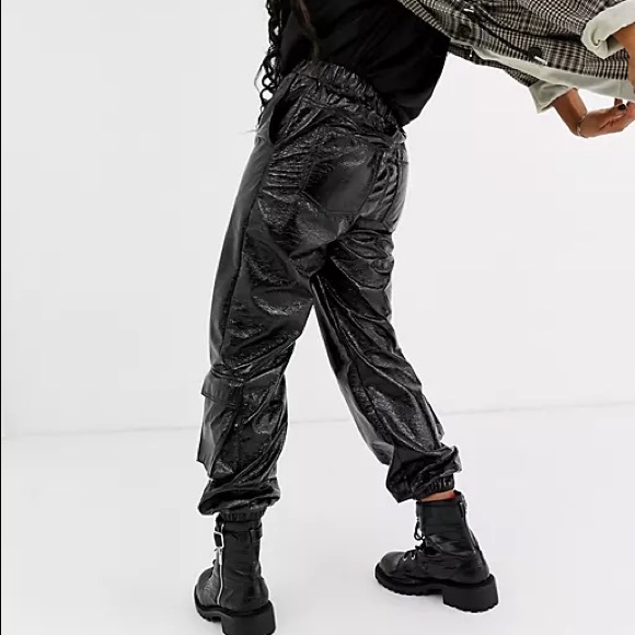 ASOS Design Vinyl Jogger with Utility Pockets - Picture 4 of 4